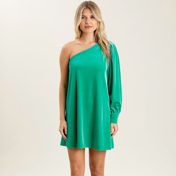 S'edge Dresses & Skirts - S'edge Flora Dress - Green Velvet - NWOT